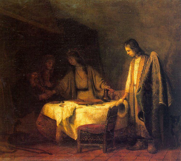 Samuel Dircksz van Hoogstraten Tobias Farewell to His Parents oil painting image